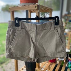 🥳 HP!!! 🥳 J. Crew Chino Broken In 100% Cotton Shorts, Great Condition, Size 2